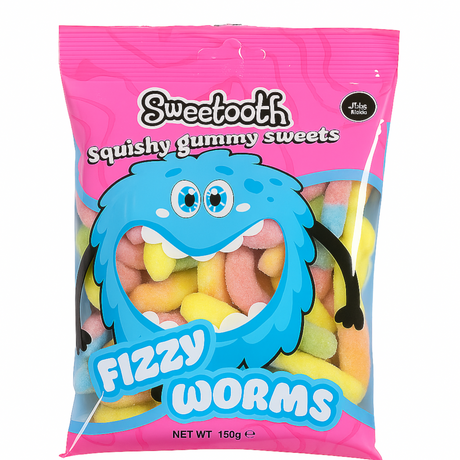 Sweetooth Fizzy Worms 150g Halal