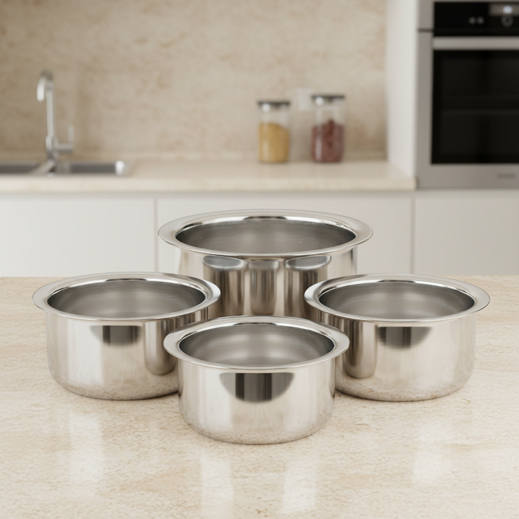 Mastercook Gujarati Mini Cookware Set 3 Piece, 14cm 16cm and 18cm