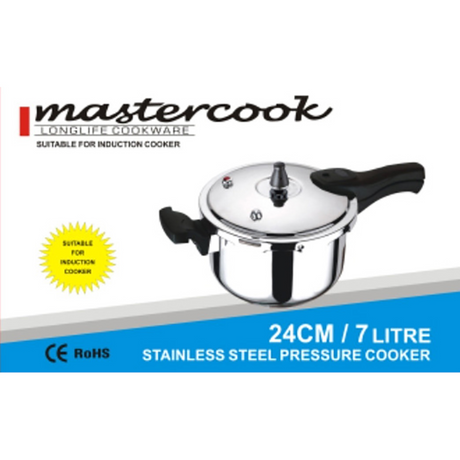 7 Litre Steel Pressure Cooker with Induction Bottom
