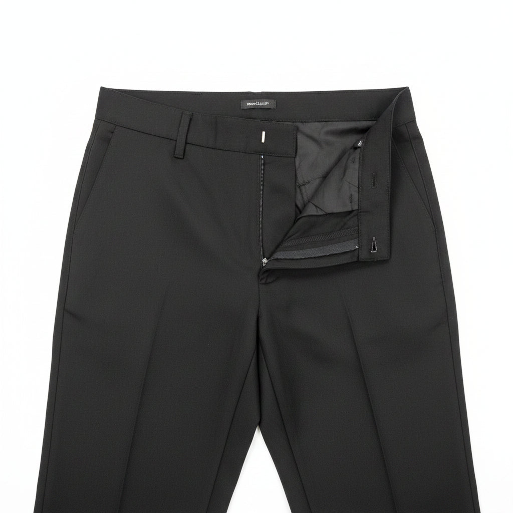 Boys Black Slim Fit School Trousers 4 Pack Ages 11-13