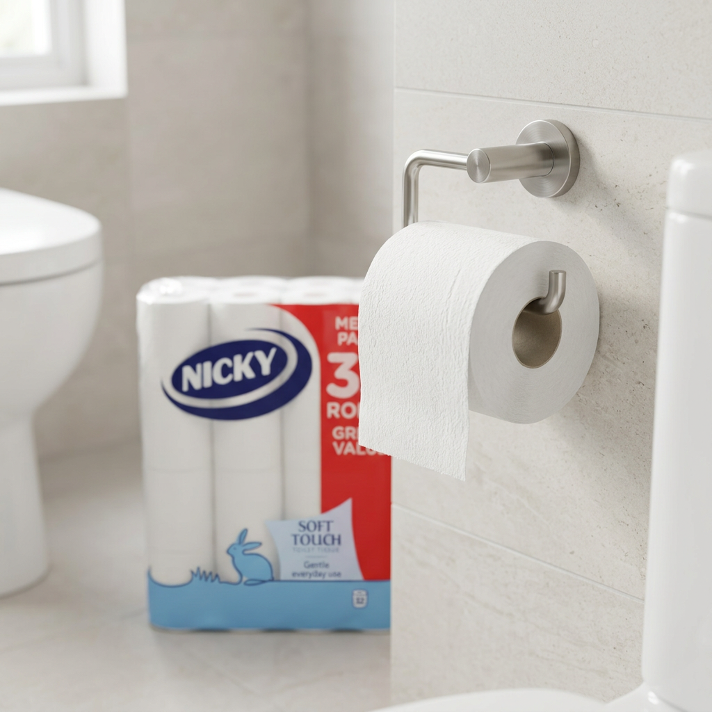 Nicky Soft Touch Toilet Rolls 32 Pack White Toilet Tissue