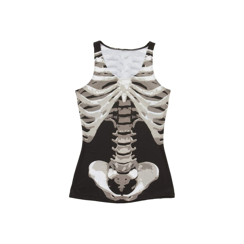 Adult Ladies Skeleton Vest Top UK Standard Size 1-12