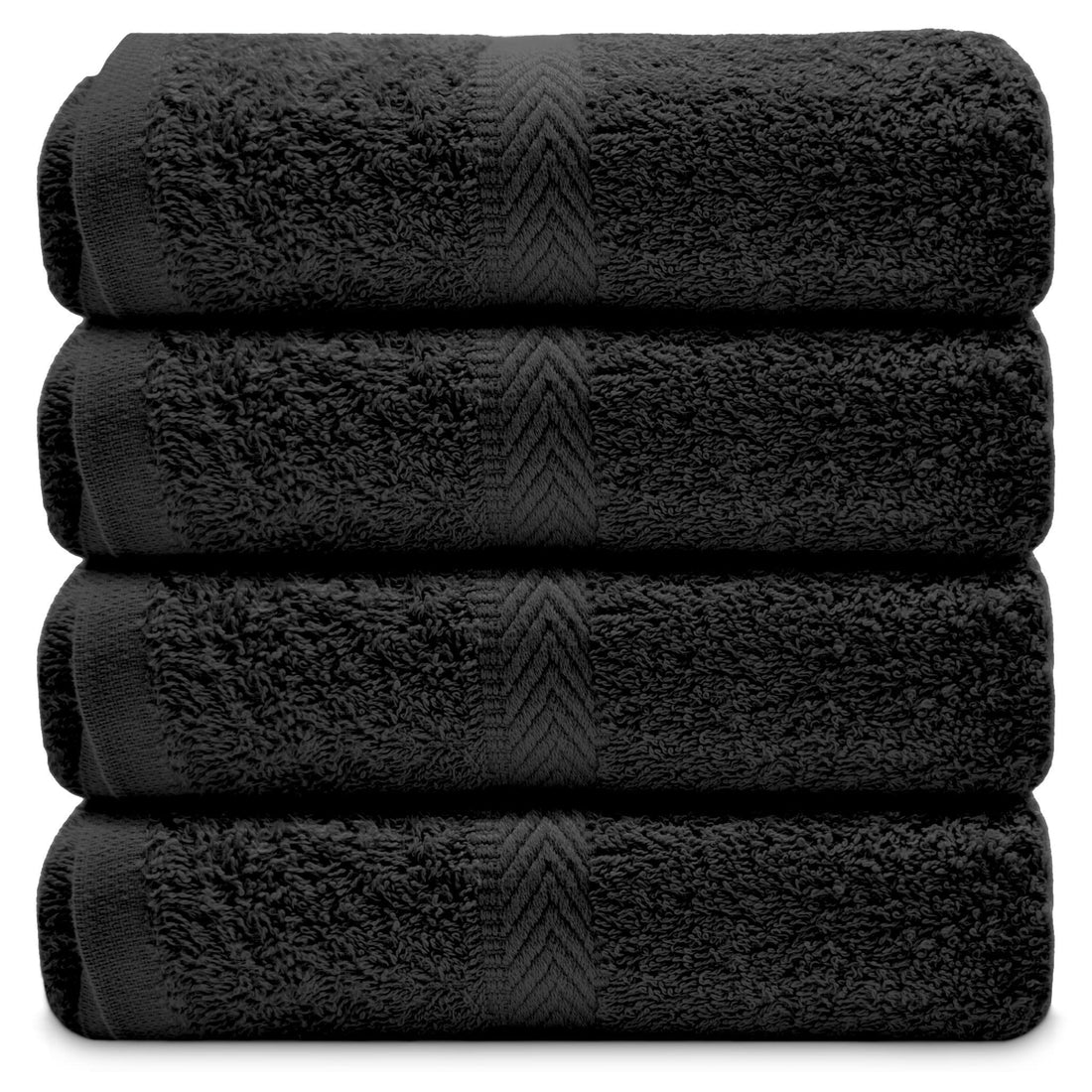 Jasmine Waldorf Bath Sheet Extra Long Staple 100% Cotton Set of 4 Pack Extra 400 GSM Absorbent Ideal for Guest Slim Quick Dry Large 90 x 140 cm