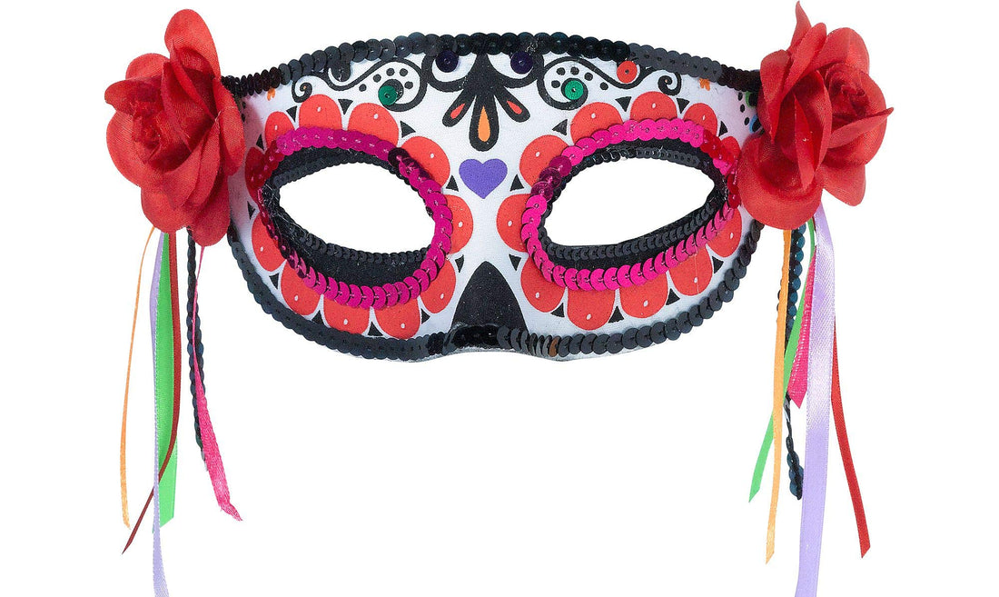 amscan 843926-55 - D.O.T.D Half Mask - Day Of The Dead