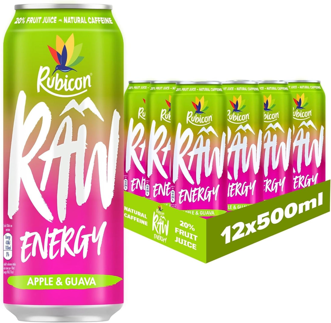 Rubicon Raw Energy Apple &amp; Guava 12 Pack