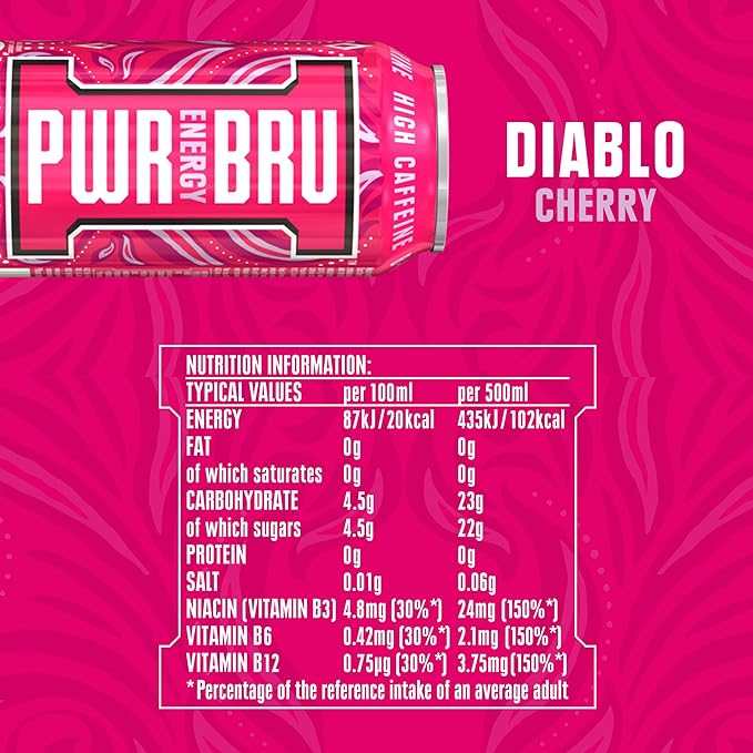 PWR BRU Diablo Cherry 12x500ml