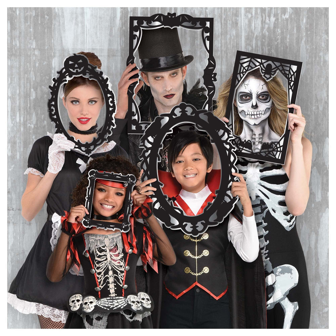 amscan Halloween Gothic Photo Booth Props-12 Pcs, Multi-Colour
