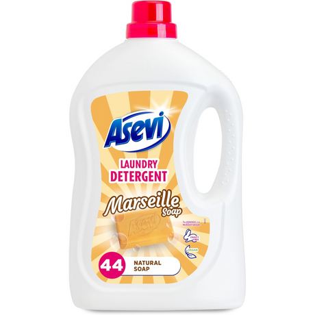 Asevi Laundry Detergent Marseille Soap, Natural Soap, 44 Washes, 2376ml