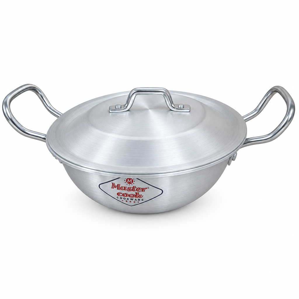 Mastercook 23cm Aluminium Kadai Karahi Cooking Pan with Lid