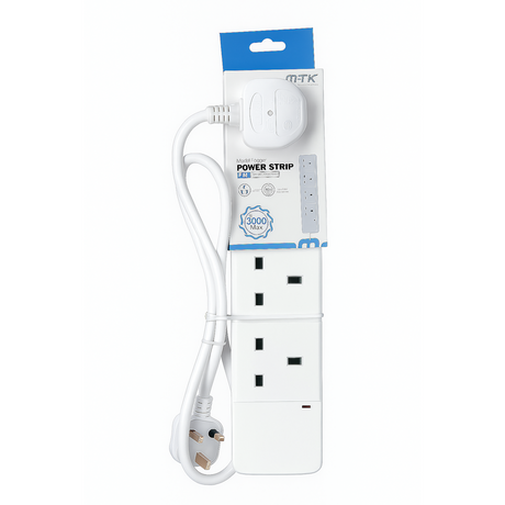 4-Way Power Extension Lead with 1M Cable and Overcharge Protection