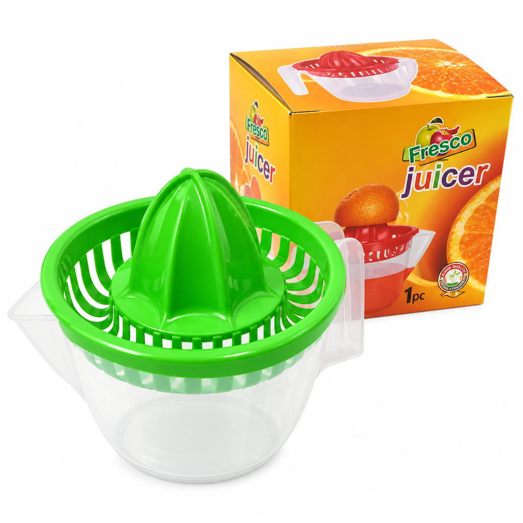 Fresco Manual Citrus Juicer with Strainer & Collection Jug – Green