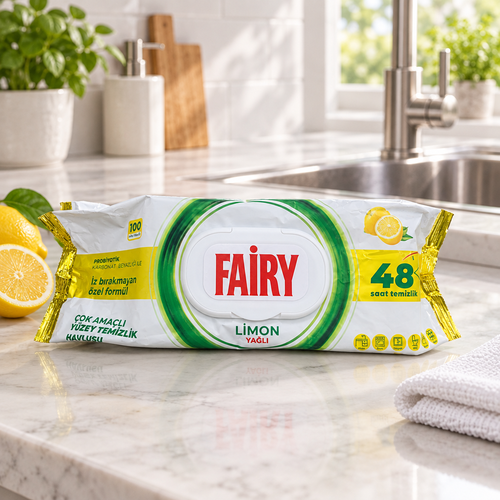 Fairy Lemon Multi Surface Cleaning Wipes 100 Pack