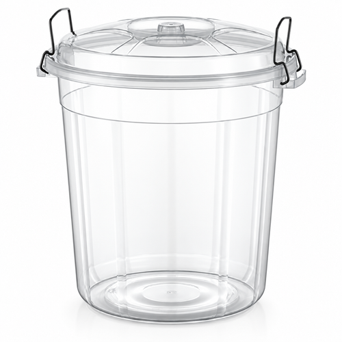 35 Litre Transparent Storage Bin with Locking Lid