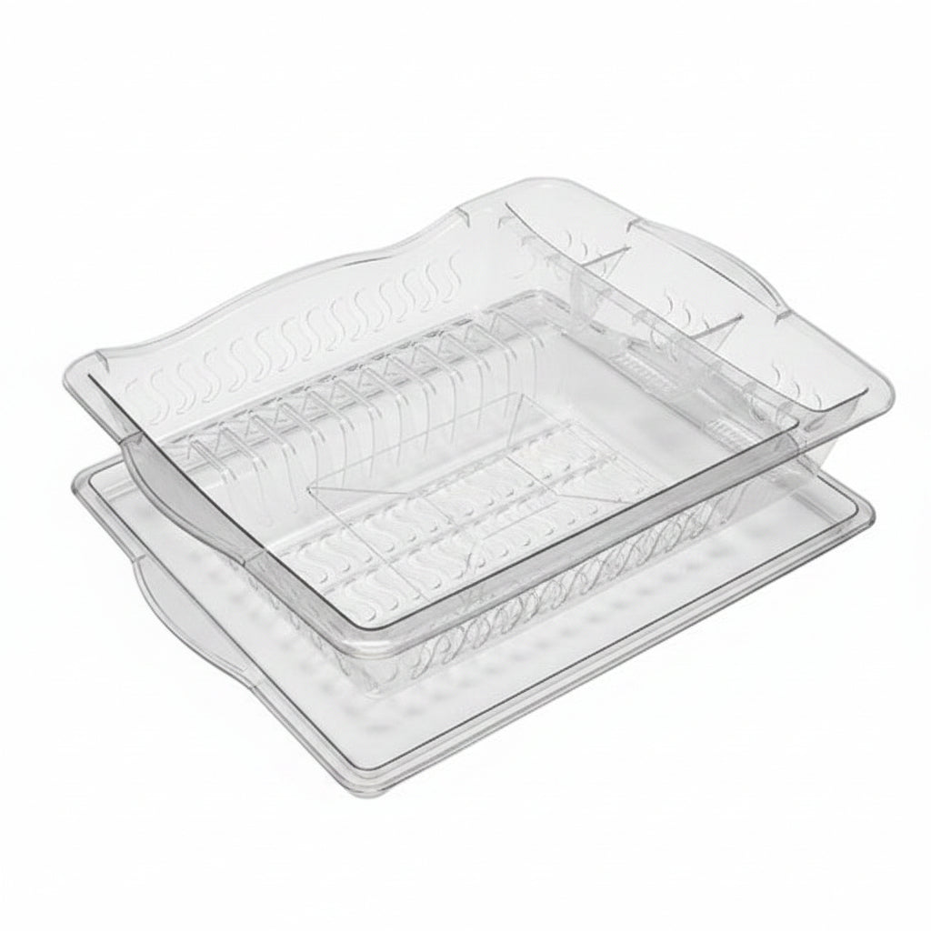 Transparent Dish Drainer and Tray