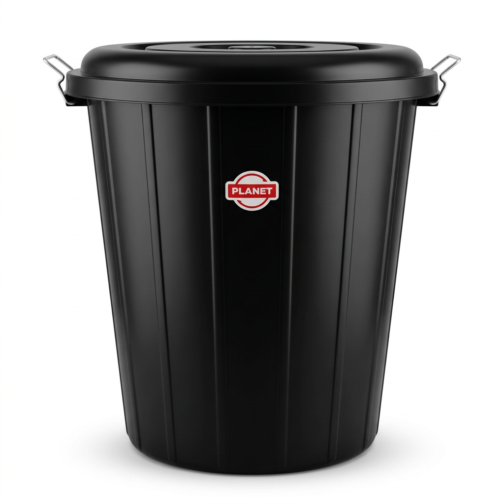 Studio product image of the black Planet bin