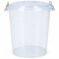 50 Litre Transparent Storage Bin with Lid & Locking Clips