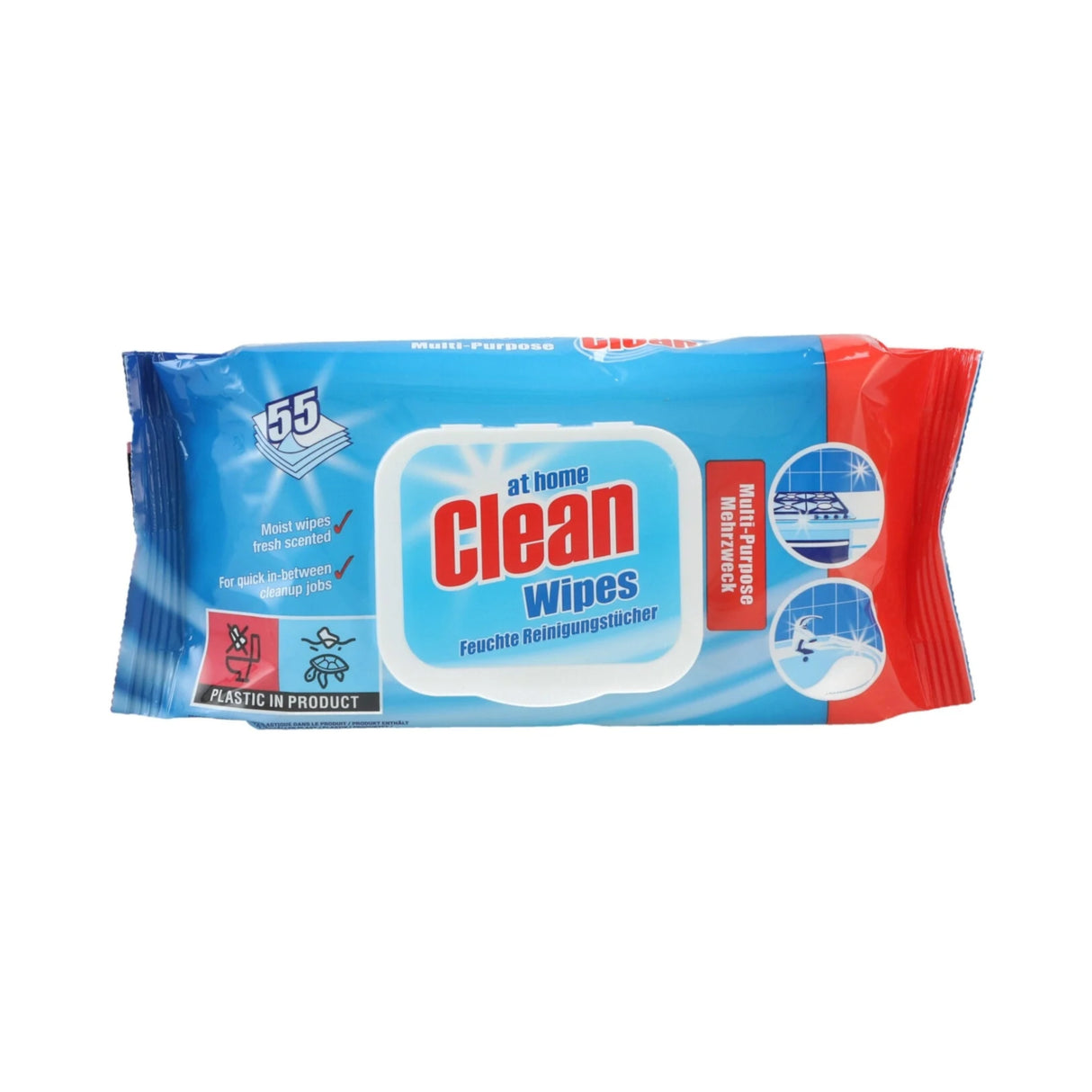 At Home Clean Wipes Original 55 Pack