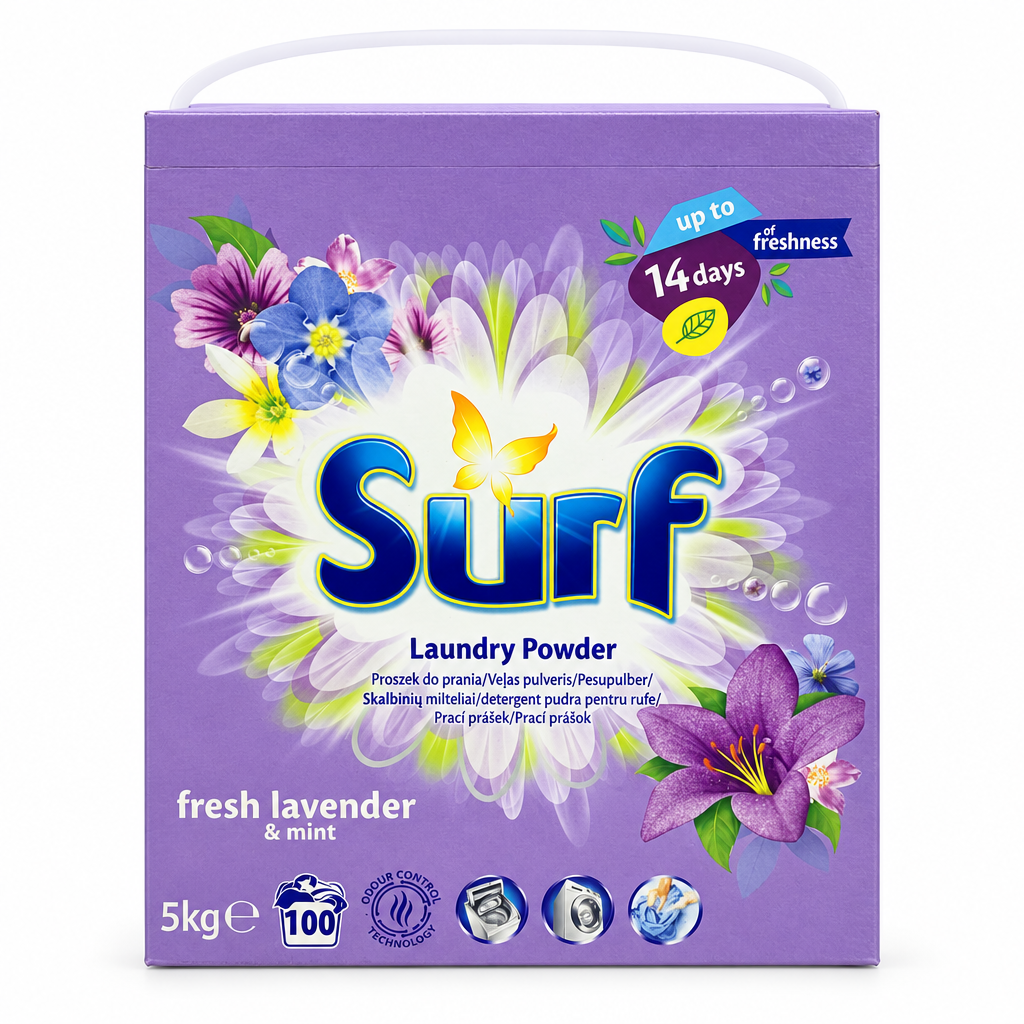 Surf Laundry Powder Fresh Lavender & Mint 100 Washes 5kg