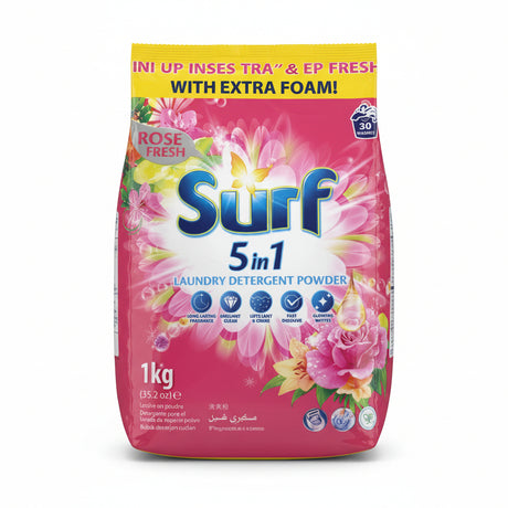 Surf 5in1 Laundry Detergent Powder Rose Fresh 1kg