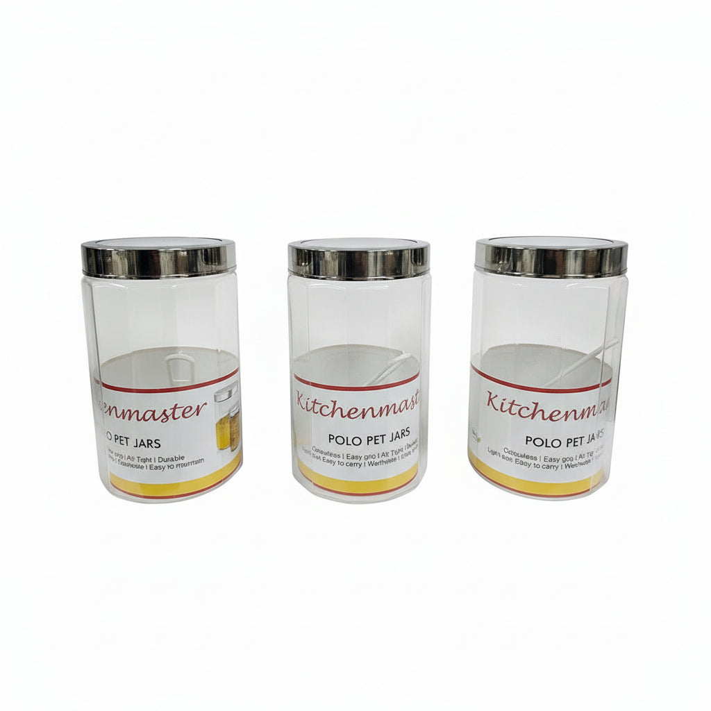 Kitchenmaster Polo Pet Jars 3 Piece Set 1000ml