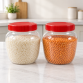 Kitchenmaster 2Pc Round Pet Jar 750ml