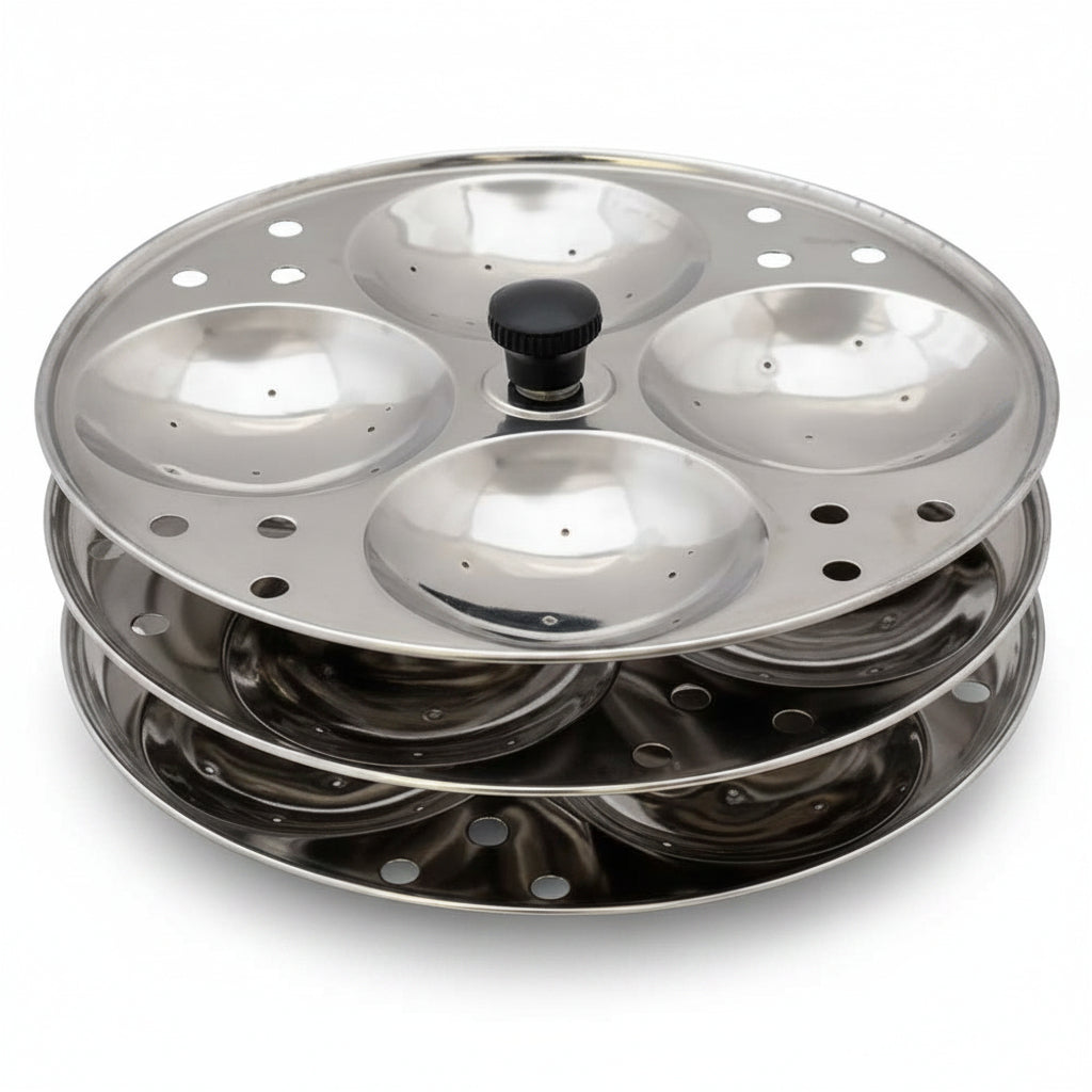 Mastercook Stainless Steel Idli Maker 3 Plates