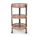 Candy 3 Tier Round Plastic Fruit and Vegetable Storage Trolley