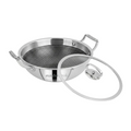 Mastercook 26cm Triply Honeycomb Karai with Glass Lid