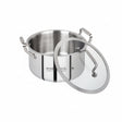 Mastercook 24cm Stainless Steel Casserole with Glass Lid