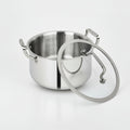 28cm Stainless Steel Casserole with Glass Lid