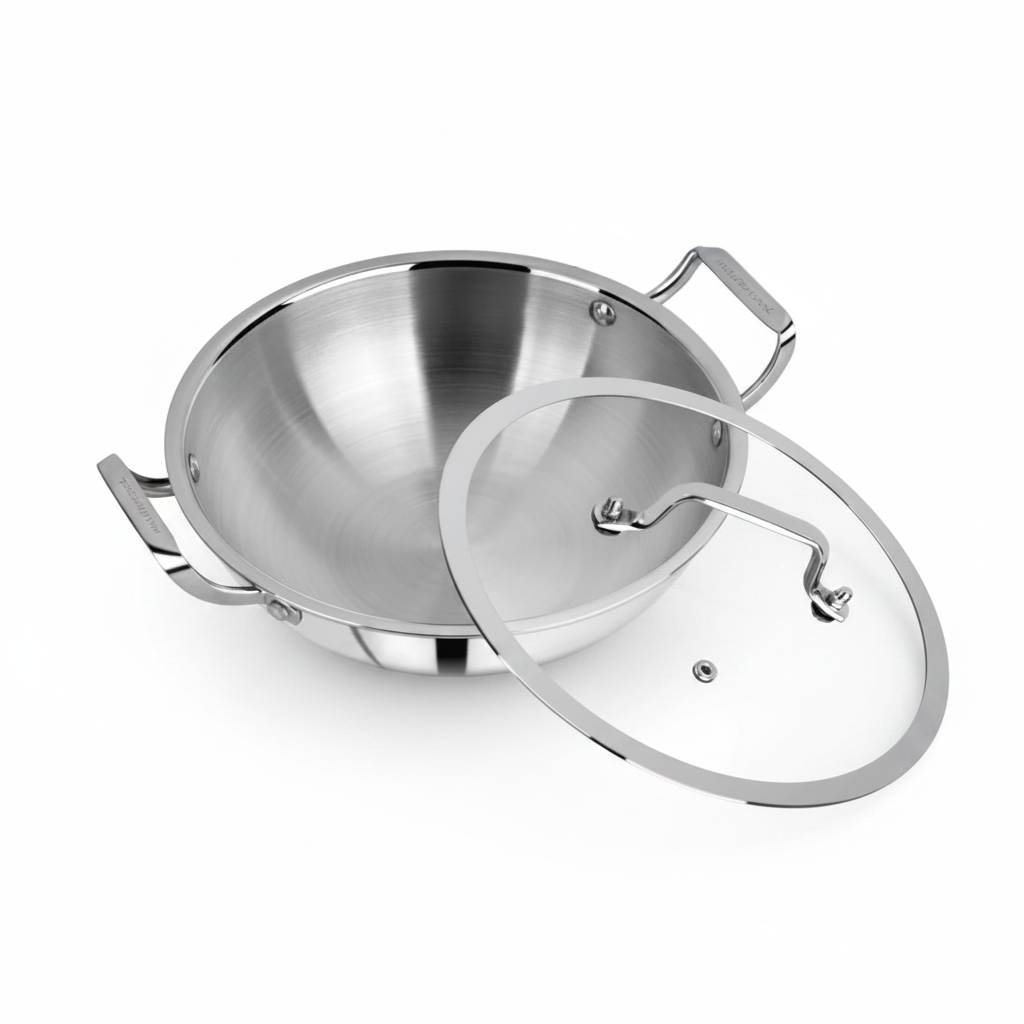 Mastercook Triply Stainless Steel Kadai 22cm