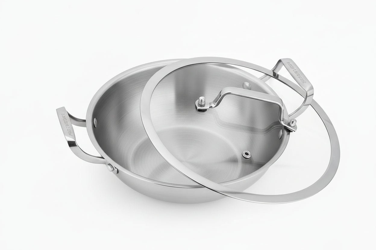 Triply Stainless Steel Kadai 26cm