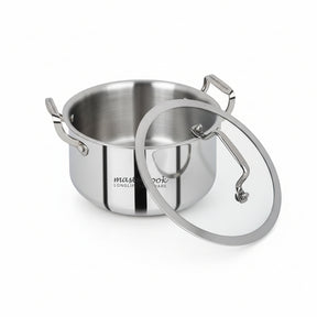 Mastercook 30cm Stainless Steel Casserole with Glass Lid