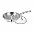 Triply Stainless Steel Fry Pan with Lid 24cm