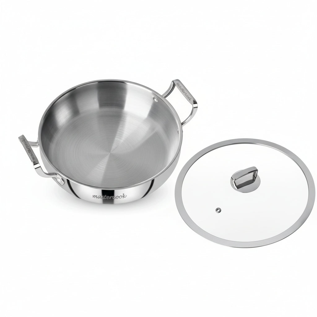 Mastercook 20cm Triply Biryani Pot With Glass Lid