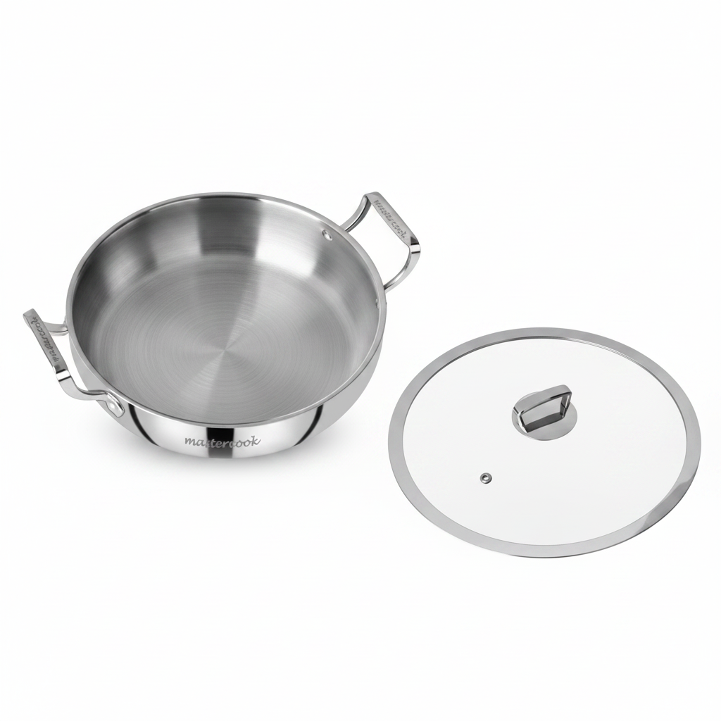 Mastercook 28cm Triply Biryani Pot With Glass Lid