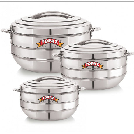 Lotus 3Pc S/S Hotpot Set 3500/5000/7500ml