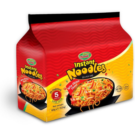 Natural Kwaliti Instant Noodles Spicy Chicken Flavour Halal 5 Pack