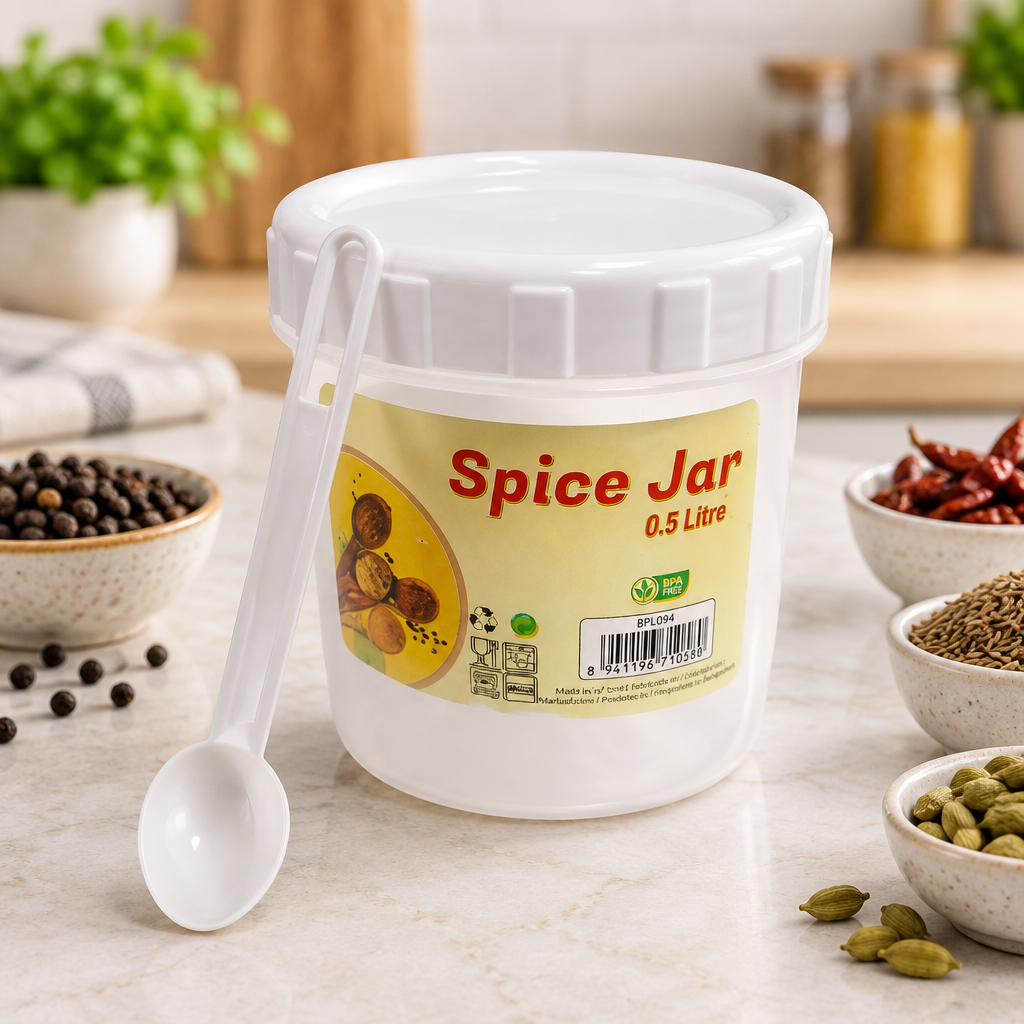 500ml Spice Storage Jar with Lid and Spoon