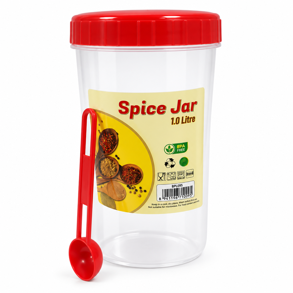 Spice Jar With Spoon 1.0 Litre