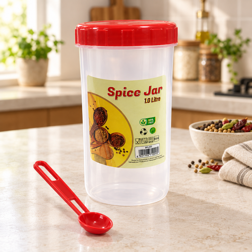 Spice Jar With Spoon 1.0 Litre