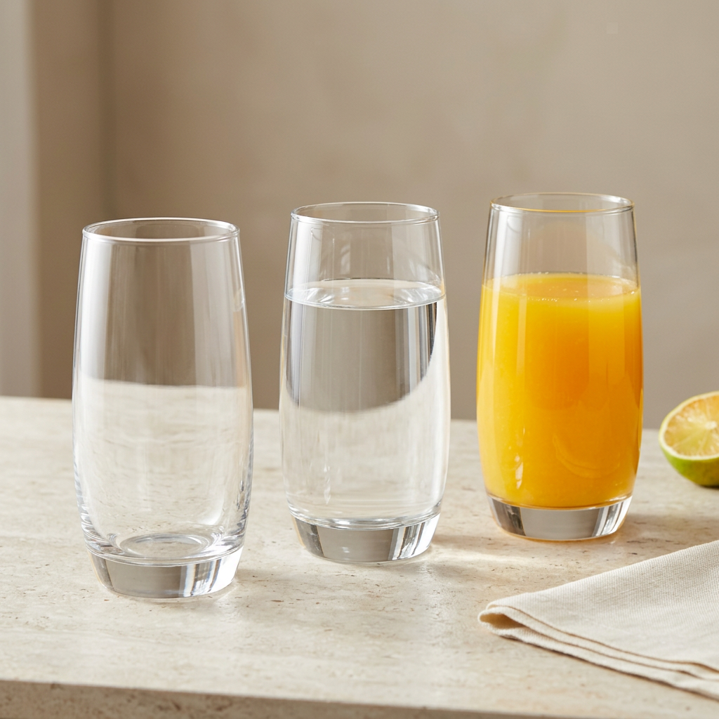 Clear Glass Tumblers 280ml Set of 3