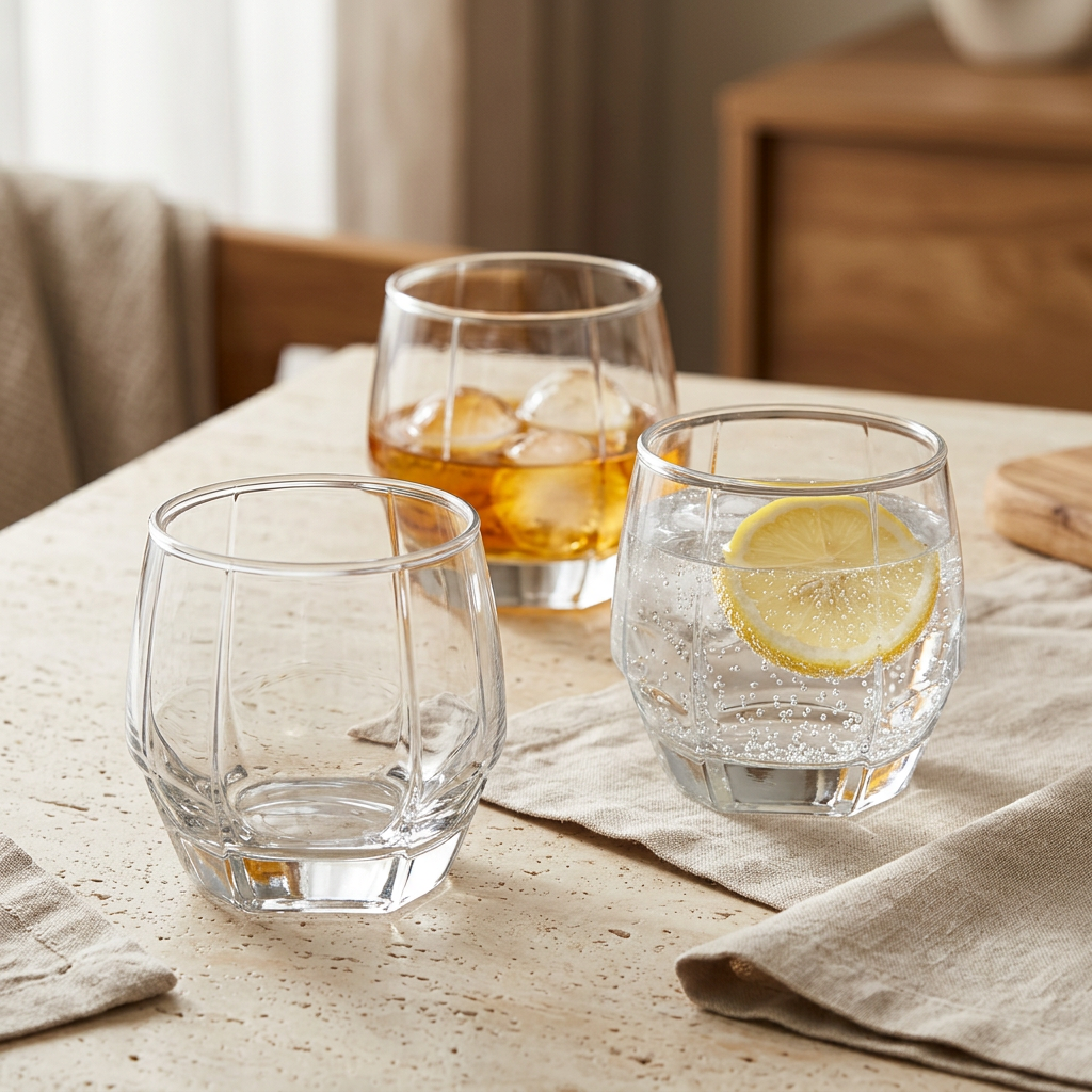 Euro 280ml Clear Glass Tumblers Set of 3
