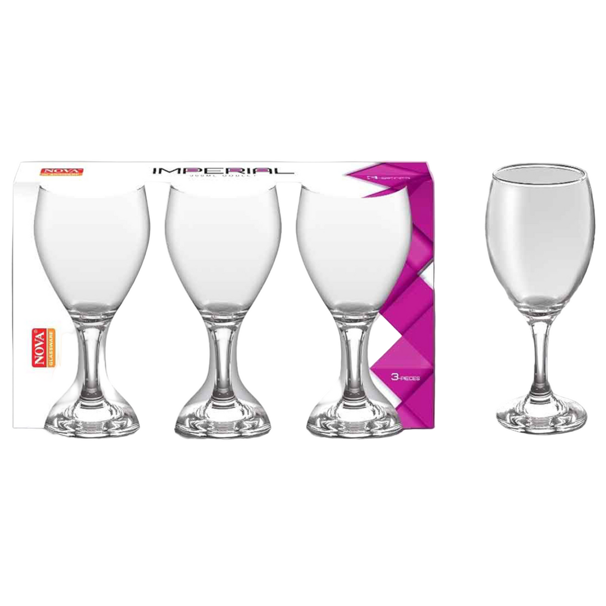 Imperial 240ml Wine Glass 3 Pieces Set