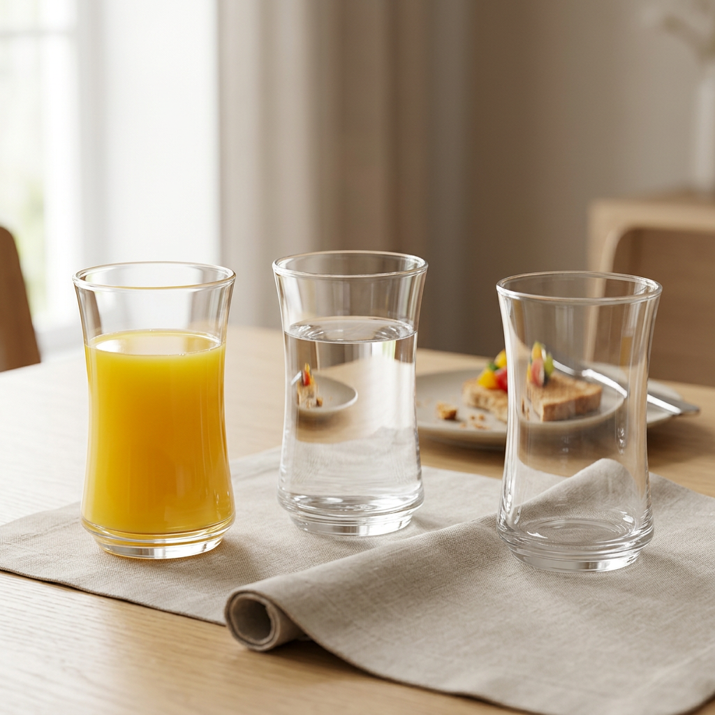 Classy Clear Glass Tumblers 280ml Set of 3