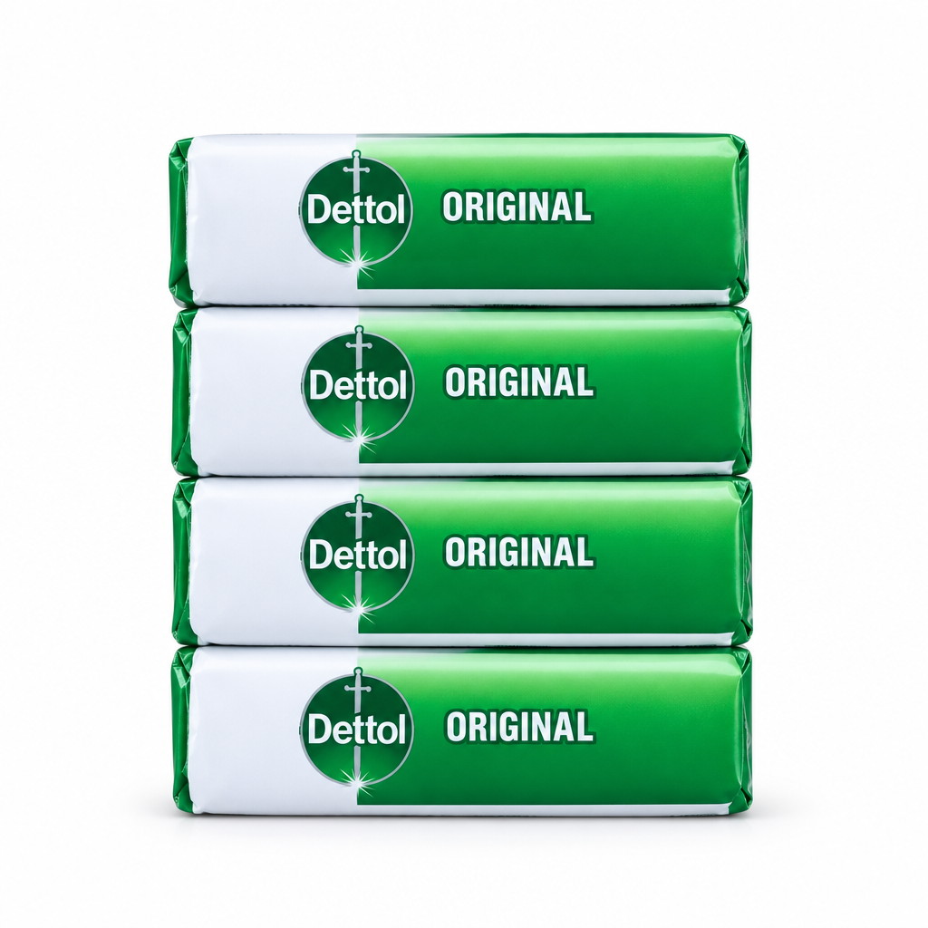 Dettol Original Antibacterial Bar Soap 4 Pack