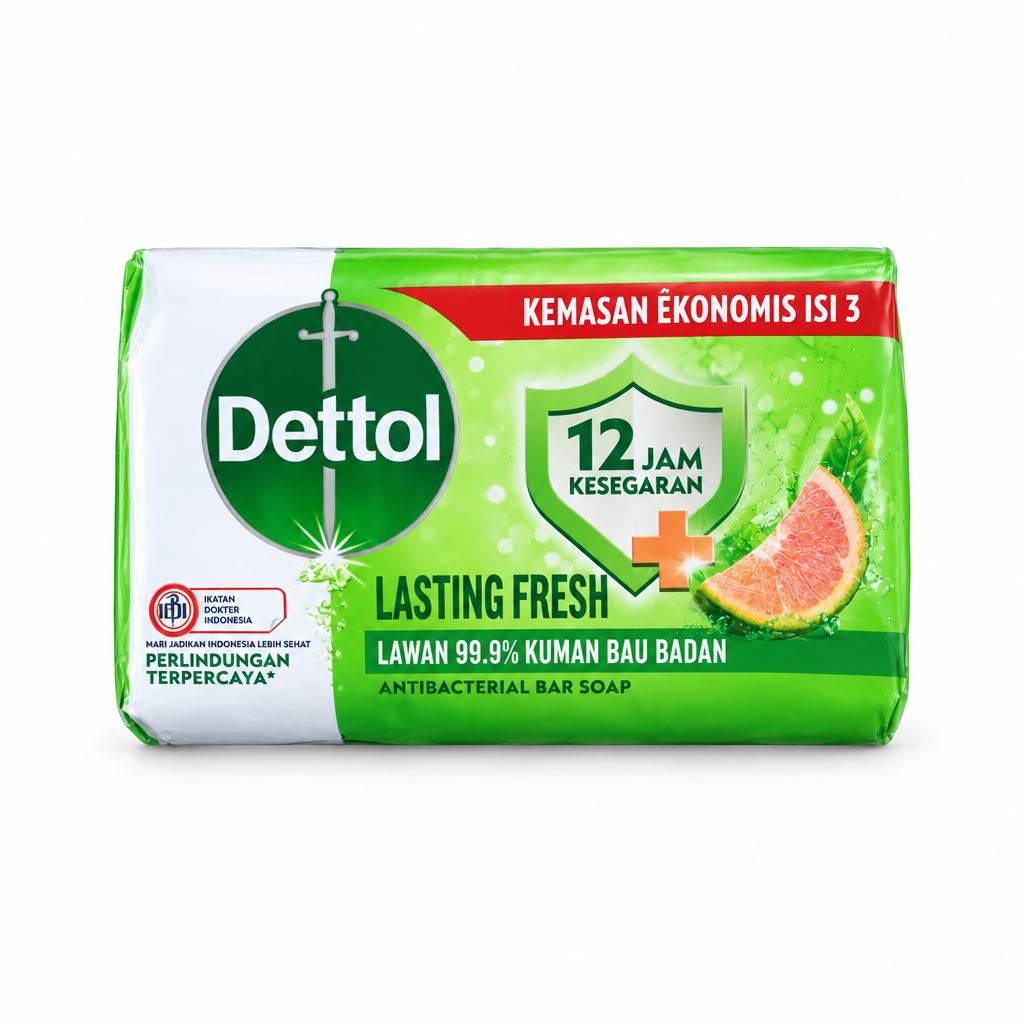 Dettol Lasting Fresh Honeydew & Cucumber Antibacterial Soap 4 Pack