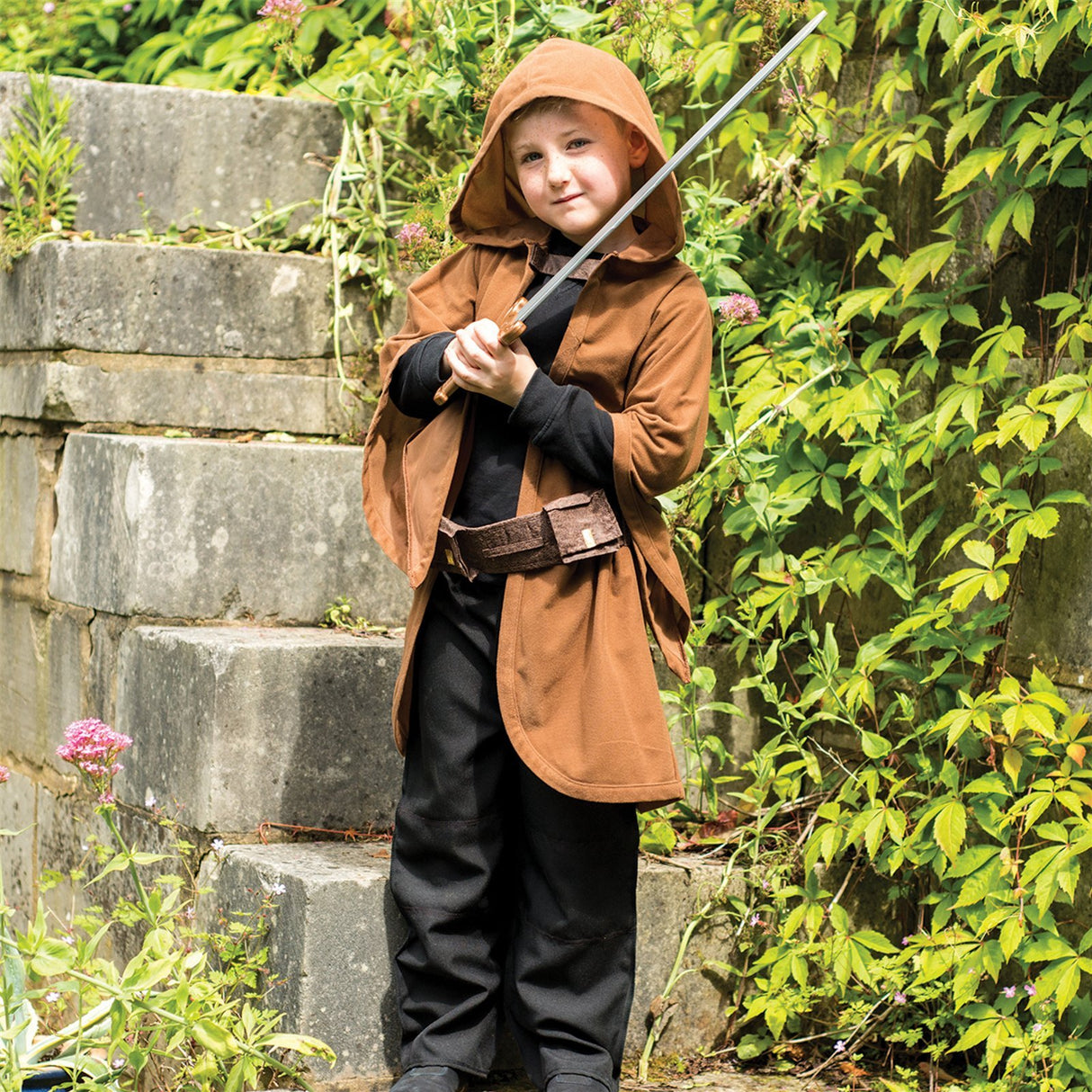 Boys Cloak & Accessory Set Brown Jedi Costume Age Years 3-5 Years