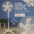 Frontier 16" Premium 360 Oscillating Pedestal Fan White