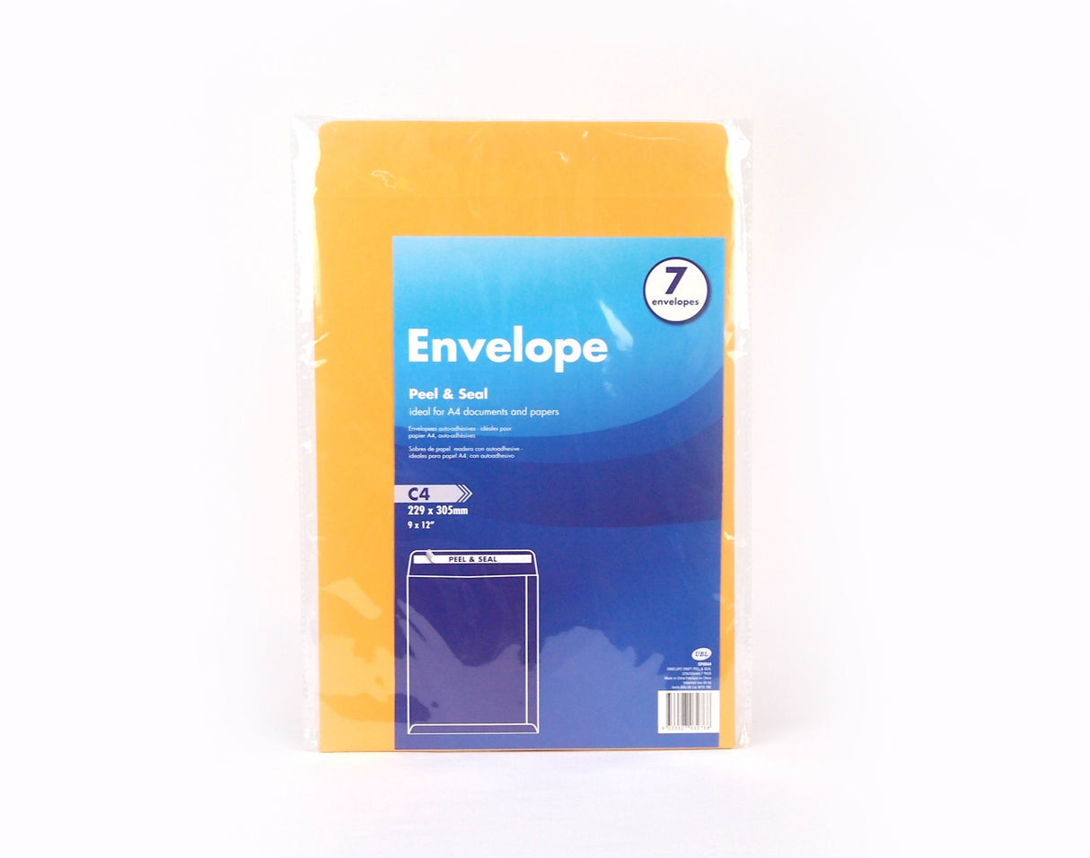 C4 Peel & SeaL Envelope 7 Pack